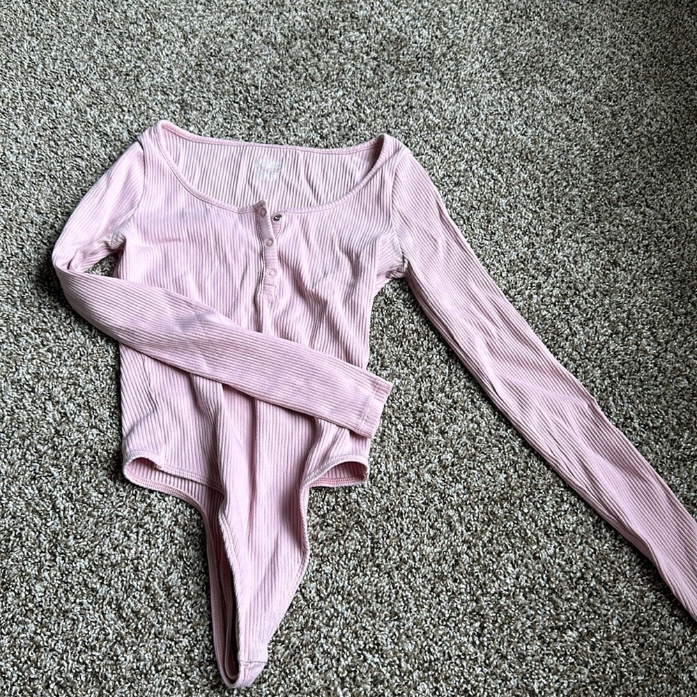 PINK long sleeve bodysuit